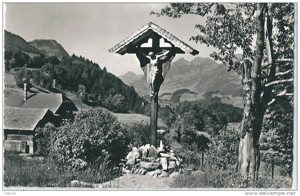 Les Sciernes D´Albeuve. Vue Partielle, Crucifix - Albeuve