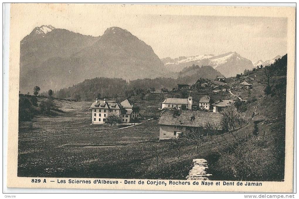 Les Sciernes D´Albeuve , Dent De Corjon, Rochers De Naye Et Dent De Jaman - Albeuve