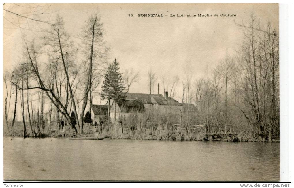 CPA 28 BONNEVAL LE LOIR ET LE MOULIN DE COUTURE Dos Simple - Bonneval