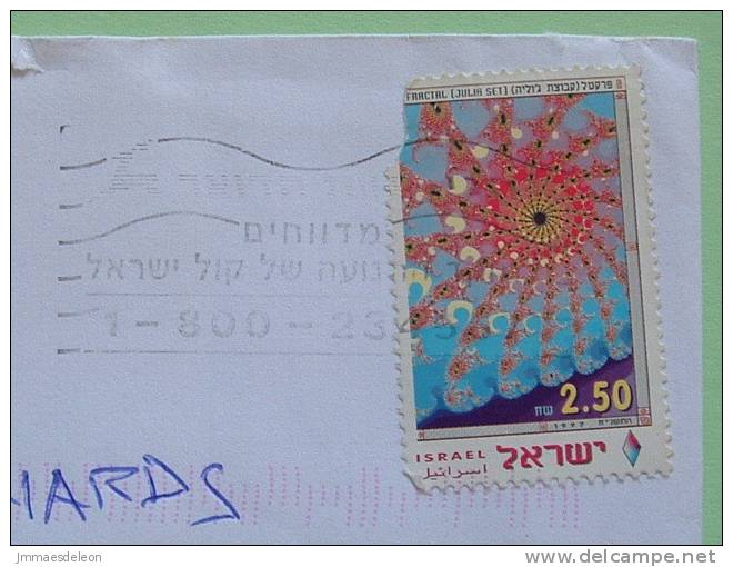 Israel 1998 Cover To England UK - Children Painting Sun (stamp Broken) - Andere & Zonder Classificatie