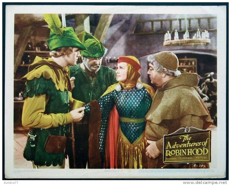 Cartel Affiche Poster ADVENTURES OF ROBIN HOOD Movie Poster (1942) Size: Lobby Card (11x14) REPRODUCTION - Afiches