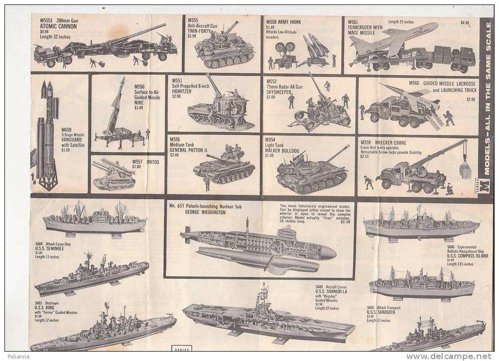 PO6783B# FOGLIO CATALOGO RENWAL BLUEPRINT MODELS - MEZZI MILITARI - MODELLISMO Anni '60 - Altri & Non Classificati