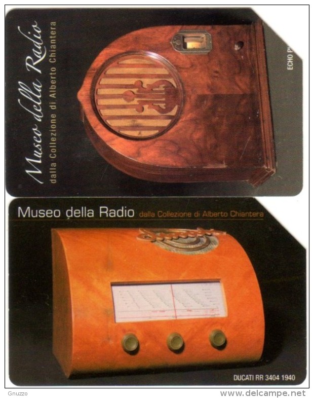 USATE-TELECOM ITALIA- 2090/91- COPPIA MUSEO DELLA RADIO- 2 SCHEDE - Pubbliche Figurate Ordinarie