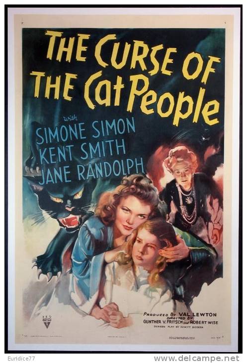 Cartel Affiche Poster CURSE OF THE CAT PEOPLE Movie Poster (1944) Size: 1-Sheet, 27x41 REPRODUCTION - Afiches