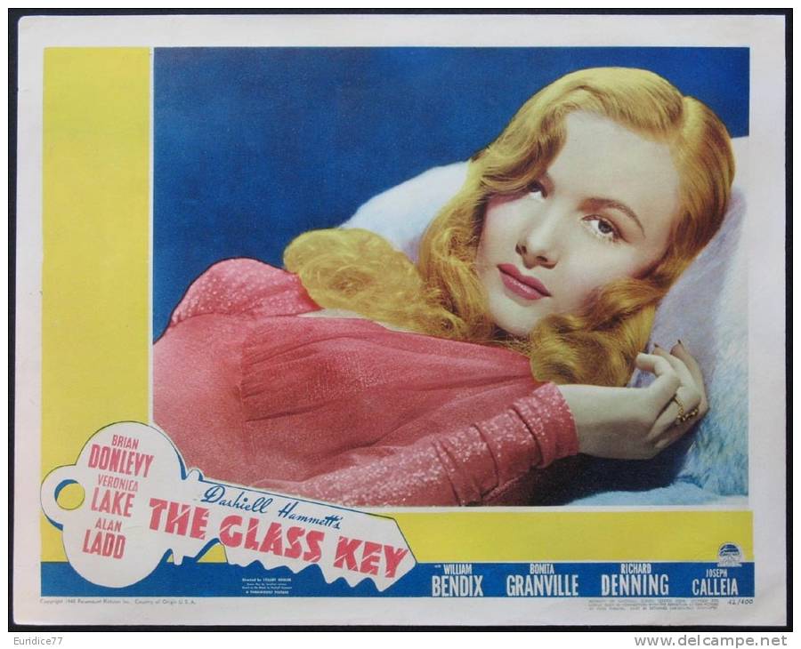 Cartel Affiche Poster GLASS KEY, THE Movie Poster (1942) Size: Lobby Card (11x14) REPRODUCTION - Afiches