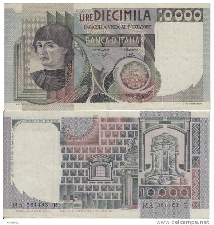 **** ITALIA - ITALIE - 10000 LIRE - 29 DICEMBRE 1978 **** EN ACHAT IMMEDIAT !!! - 10000 Liras