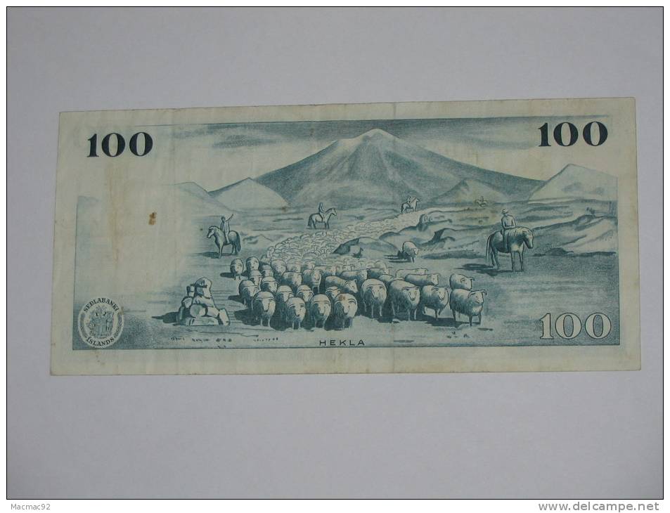 100 Eitt Hundrad  Kronur - Sedlabanki Islands - ISLANDE- - Islande