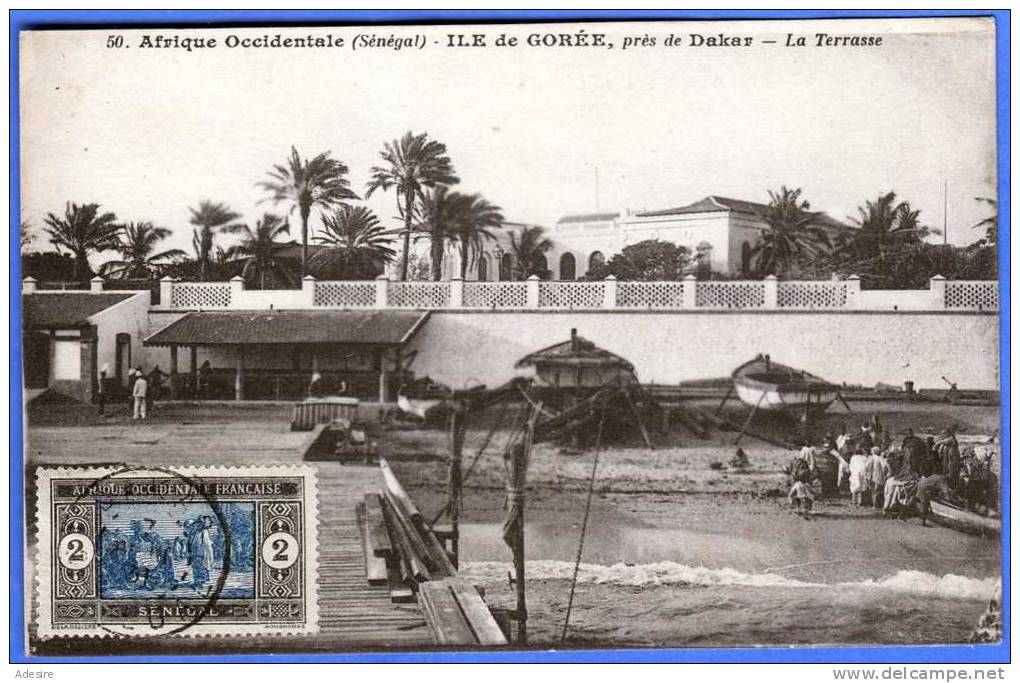 SENEGAL, ILE DE GOREE - PRES DE DAKAR - LA TERASSE, 1910-1930 - Senegal