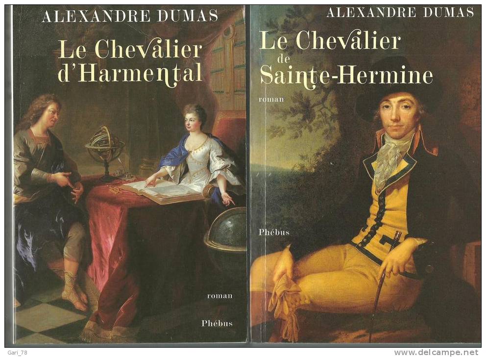 Alexandre DUMAS Le Chevalier De Sainte Hermine Et Le Chevalier D'Harmental - Lots De Plusieurs Livres