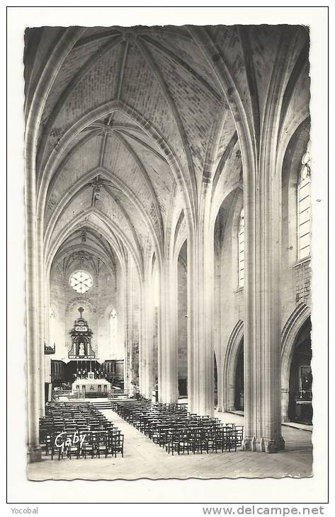 Cp, 79, Celle-sur-Belle, Eglise Abbatiale Notre-Dame De Celles, Intérieur Del'Eglise, Voyagée 1961 - Celles-sur-Belle