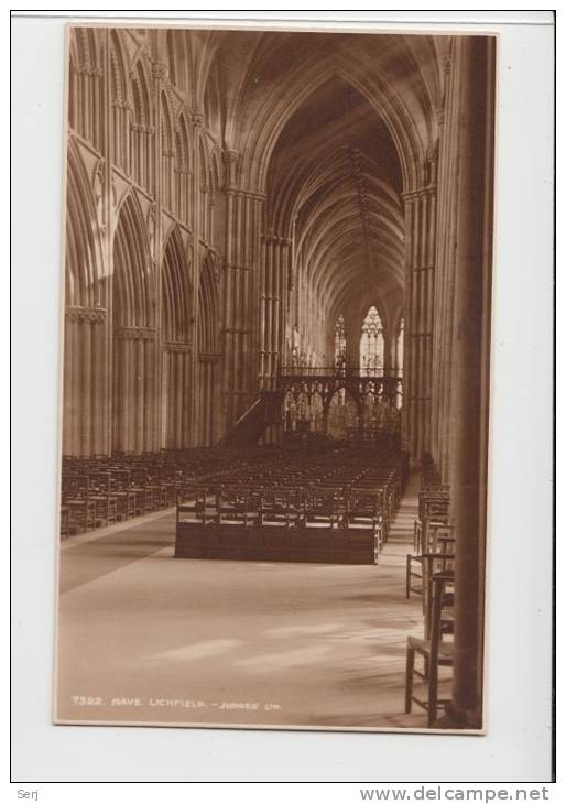 Lichfield Cathedral Nave Old PC  England - Other & Unclassified