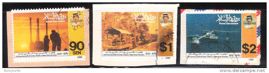 Brunei 1989 Oil &amp; Gas Industry 60th Anniv. 3v Used - Brunei (1984-...)