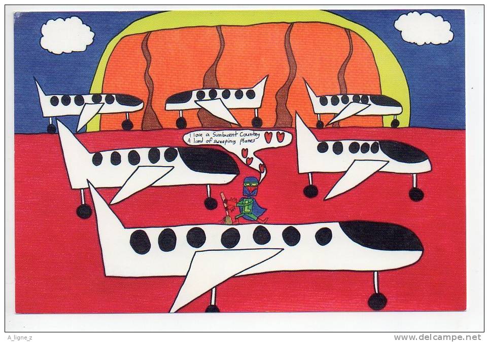 Ref 104  :  CPM Avant'card Promo Australie Aviation Avion Planes Ayers Rock - Sonstige & Ohne Zuordnung