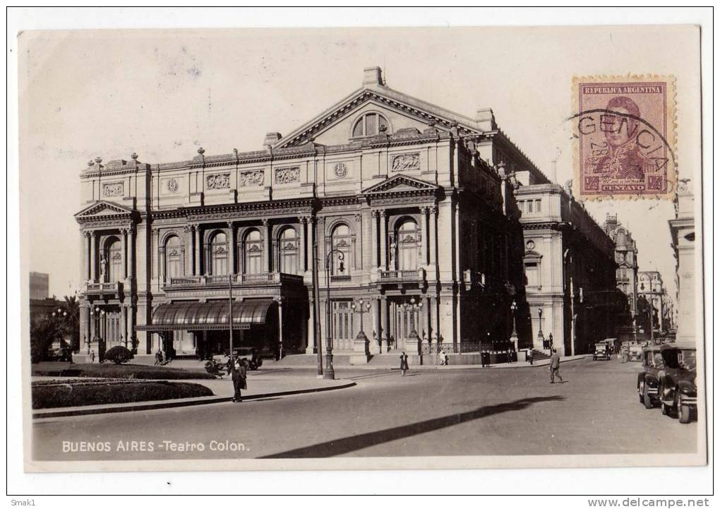 AMERICA ARGENTINA BUENOS AIRES THE COLON THEATRE OLD POSTCARD - Argentina