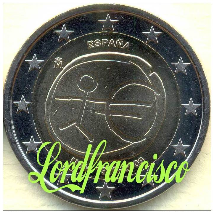 España - 2 Euros 2009 - EMU - ESTRELLAS GRANDES - Errores Y Curiosidades