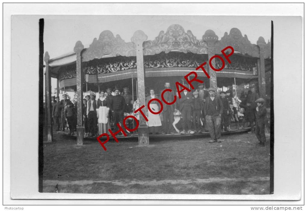 XX-ATTELAGE De CHIENS-MANEGE-Fete-NON SITUEE-3 CARTES PHOTO-Guerre-14-18-FLANDR ES-BELGIQUE-59-62-Etat SUPERBE- - Autres & Non Classés