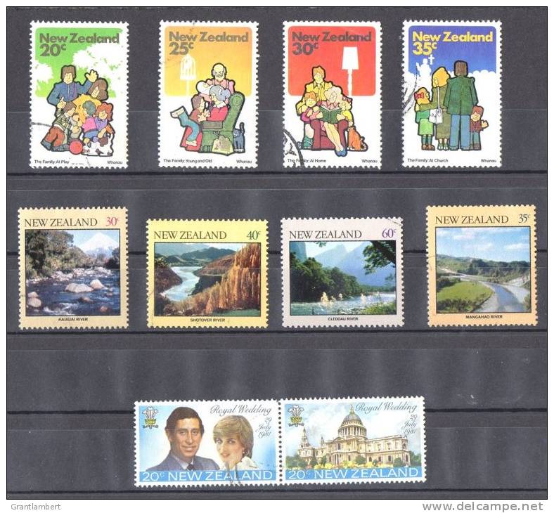 New Zealand 1981 3 Sets Used - Family Life, River Scenes, Royal Wedding - Used Stamps