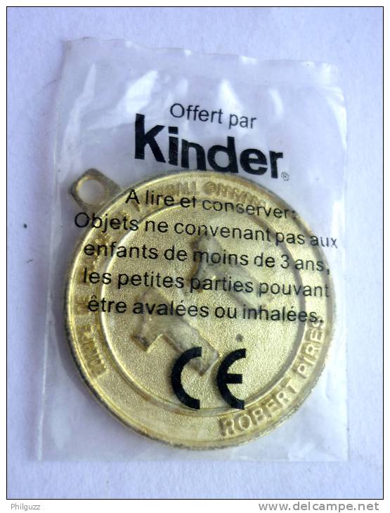 KINDER NUTELLA Médaille N°11 équipe France PIRES - METAL En Sachet Médaillon - Metalen Beeldjes