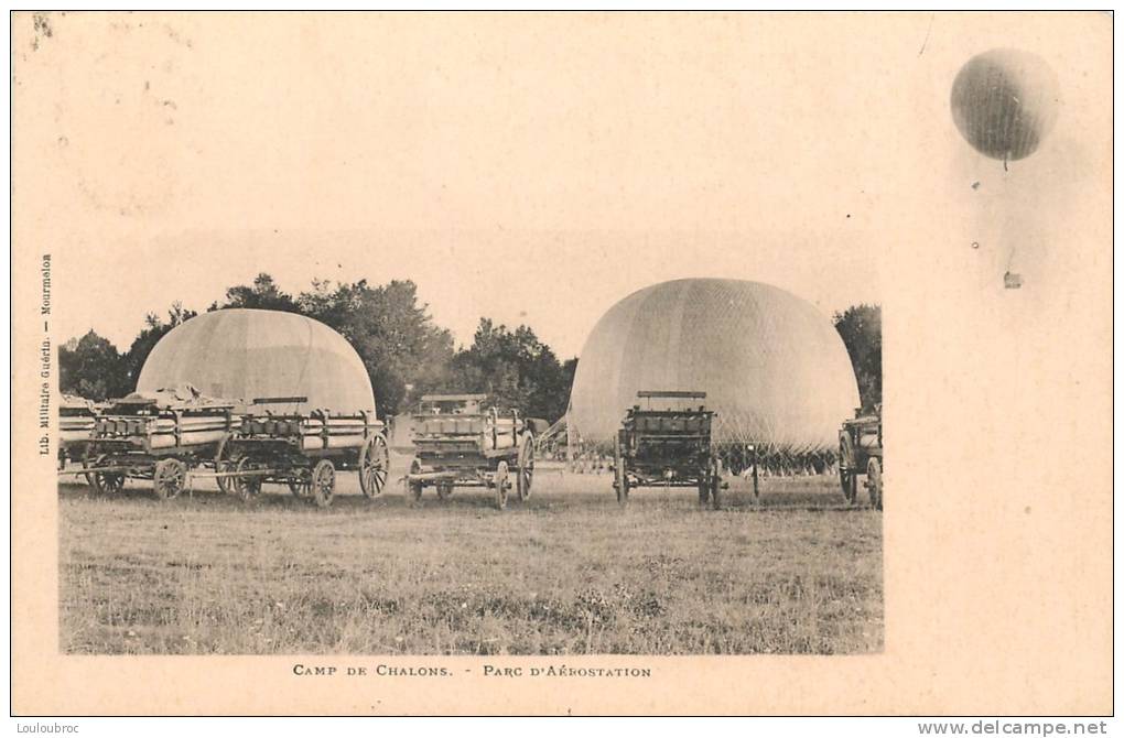 PARC D'AEROSTATION AU CAMP DE CHALONS - Dirigeables