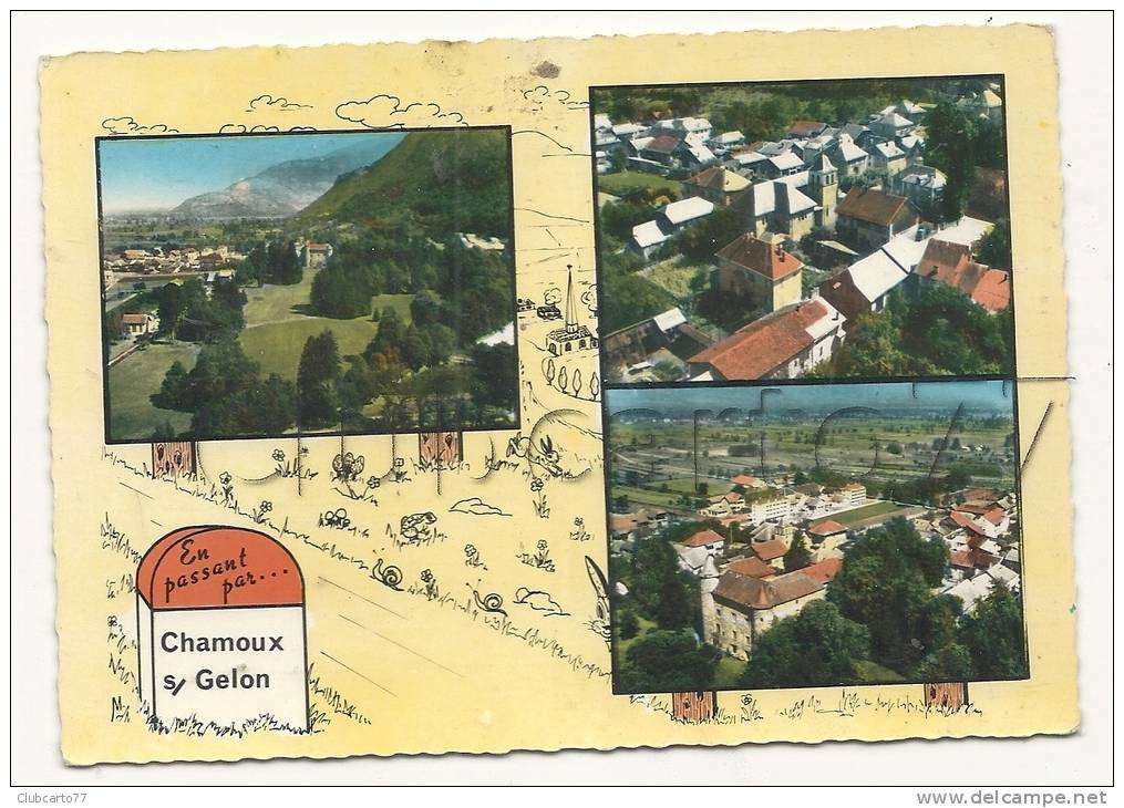 Chamoux-sur-Gelon (73) : 3 Vues Aériennes Génrales En 1950. - Chamoux Sur Gelon