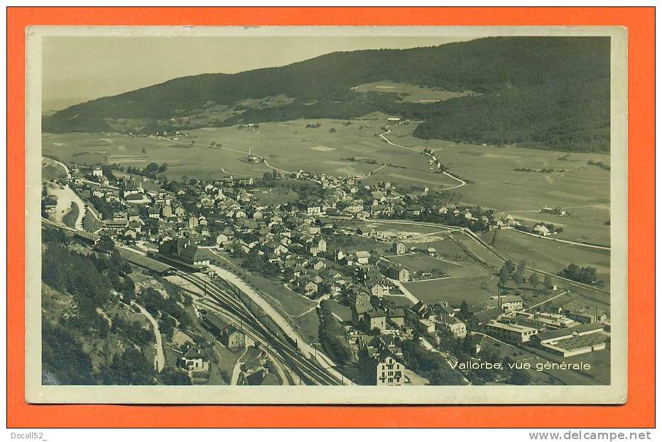 Suisse - Vallorbe  "  Vue Generale  " Style Carte Photo - Orbe