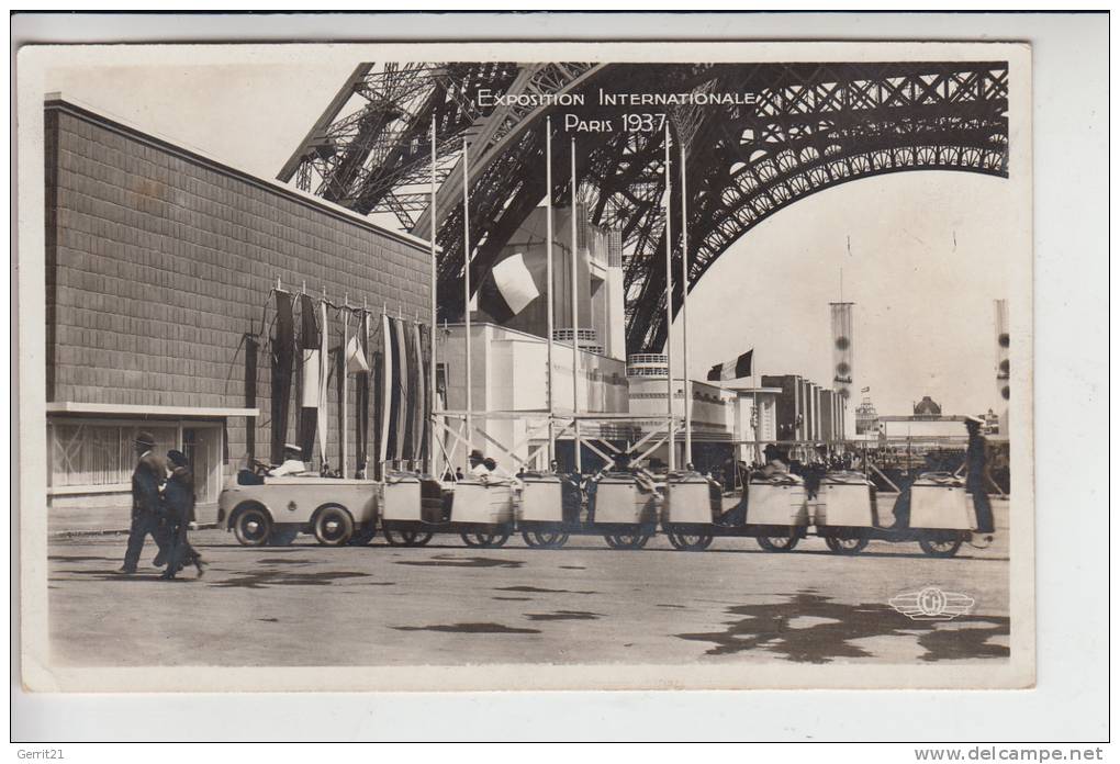 EXPO - 1937 PARIS, Exposition Internationale, Petit Train Electriqoue, Elektrische Kleinbahn - Exposiciones