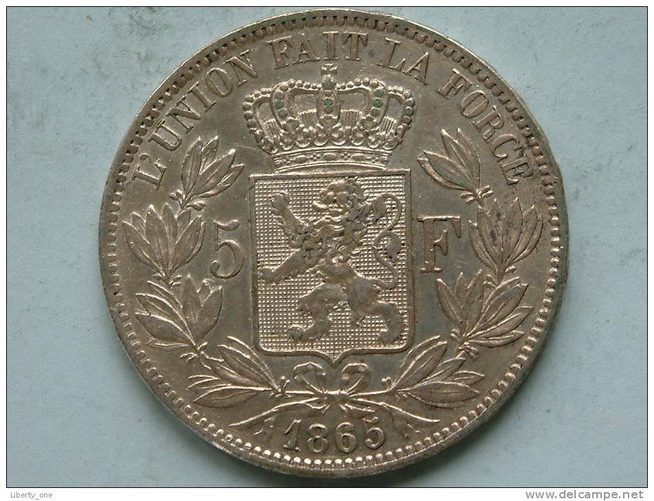 1865 FR - 5 FRANCS ( XF ) KM 24 ( Morin 152 - For Grade / Please See Photo ) ! - 5 Frank