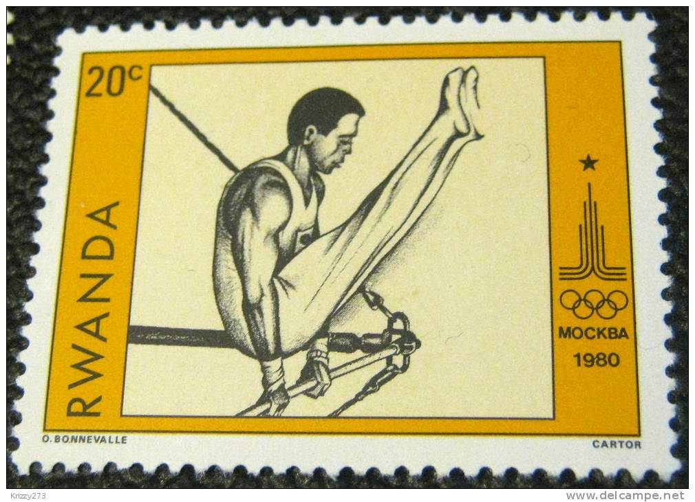 Rwanda 1980 Moscow Olympics Gymnastics 20c - Mint - Neufs