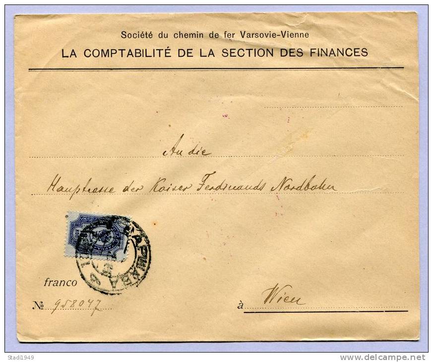 Brief POLEN WARSCHAU To VIENNA 1906  (555) - Briefe U. Dokumente