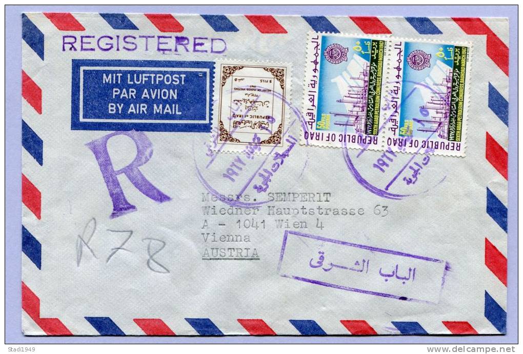 Registerd Air Mail Letter BAGHDAD To VIENNA 1967 (562) - Irak