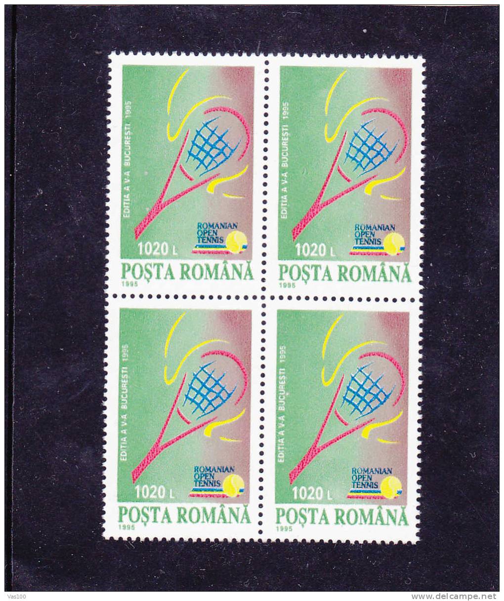 Romania  1995 Open Tennis Bucharest  Mint   ** MNH In Block Of Four. - Tennis