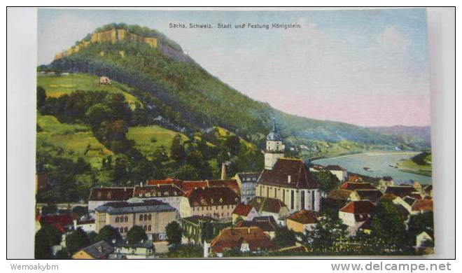 AK Postcard Stadt Und Festung Königsstein Sächsische Schweiz (Elbsandsteingebirge) - Koenigstein (Saechs. Schw.)