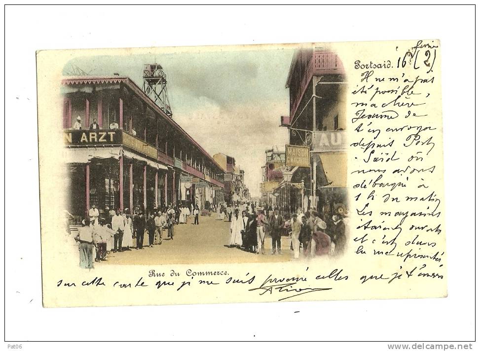 CPA   Rue Du Commerce     Obl.1900   Maritimes -la Reunion A Marseille - Sage