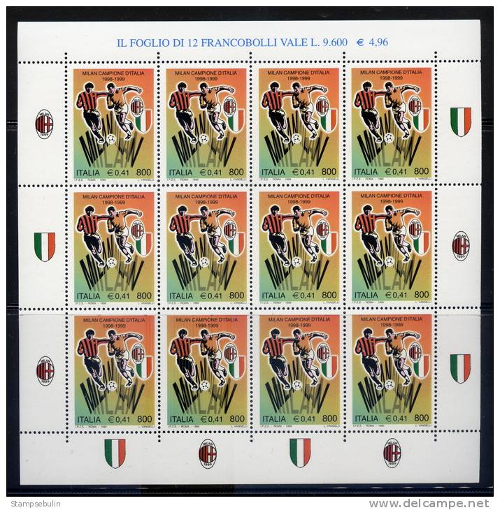 1999 MINIFOGLIO NUOVO MILAN - Blocks & Sheetlets