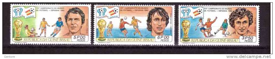 1982 GUINEA BISSAU World Cup Espana 82 Yvert Cat.  N° 137/39 Perfect MNH ** - 1982 – Spain