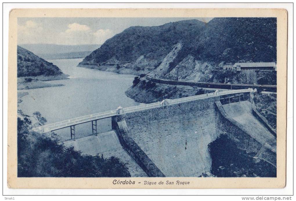 AMERICA ARGENTINA CORDOBA THE SAN ROQUE DAM OLD POSTCARD - Argentina