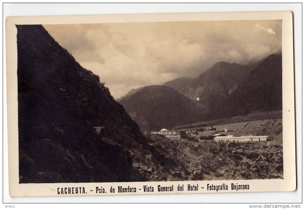 AMERICA ARGENTINA CACHEUTA GENERAL VIEW TO THE HOTEL OLD POSTCARD - Argentina