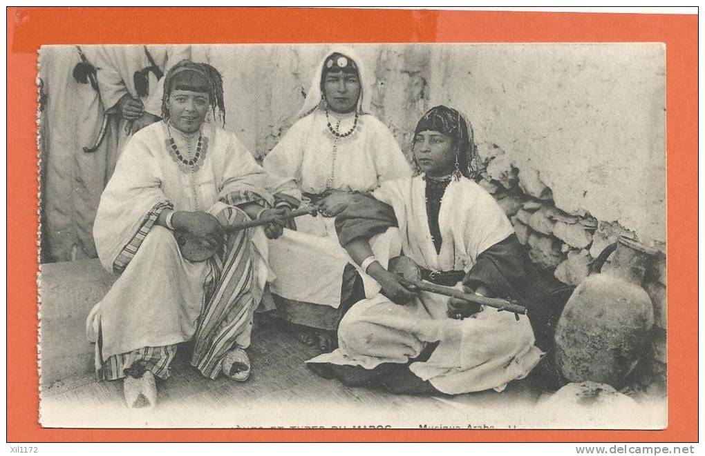 C0561 Maroc Instruments De Musique Arabe, Femmes En Costume. Non Circulé. LL - Autres & Non Classés