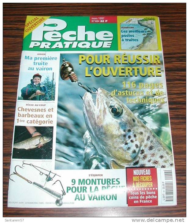 Revue Magasine MAGAZINE Pêche Pratique N° 48 - Mars 1997 Pour Réussir L´ouverture 116 Pages D´astuces Et Techniques - Jagen En Vissen