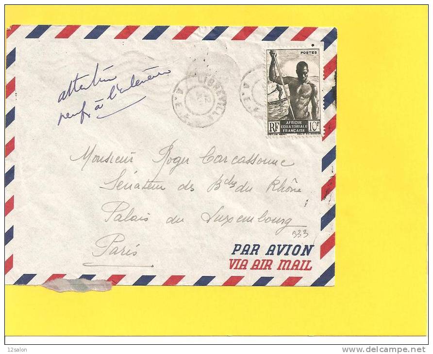 Lettre Avec N° 223 De LIBREVILLE AEF - Storia Postale