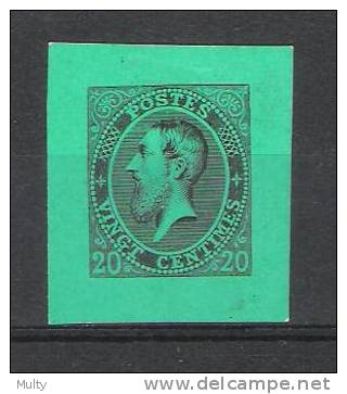 Belgie Niet Aangenomen Ontwerp Leopold II Stes 1480. - Proofs & Reprints