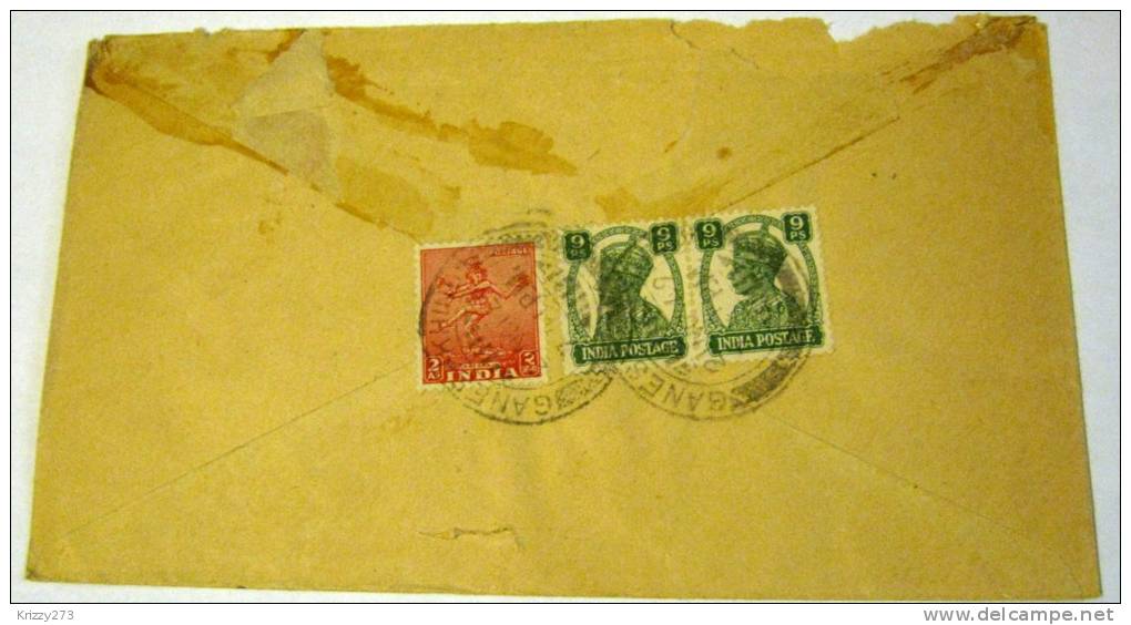 India 1949 Correspondence With George VI Stamps And Post Independence Stamps University Post - Cartas & Documentos