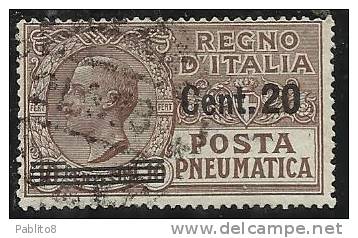 ITALIA REGNO PNEUMATICA CENT. 20 SU 10 USATO - Poste Pneumatique