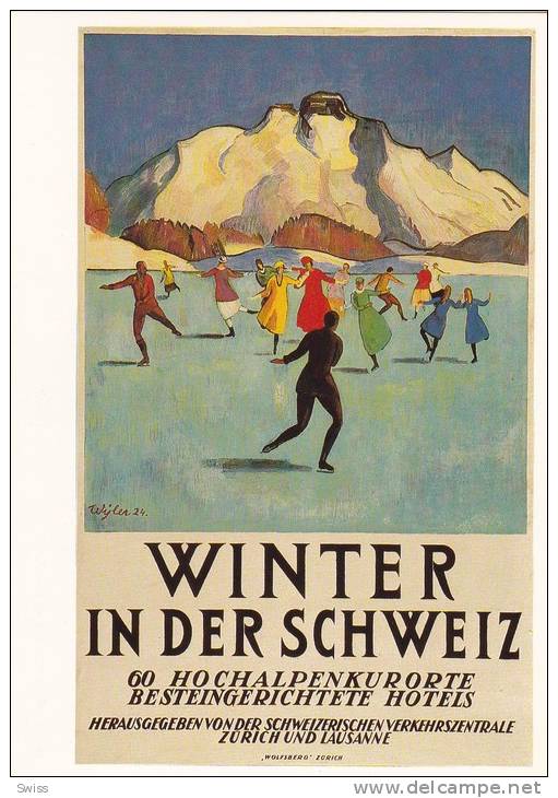 PLAKAT  KARTE REPRODUKTION D´AFFICHE  WINTER IN DER SCHWEIZ - Otros & Sin Clasificación