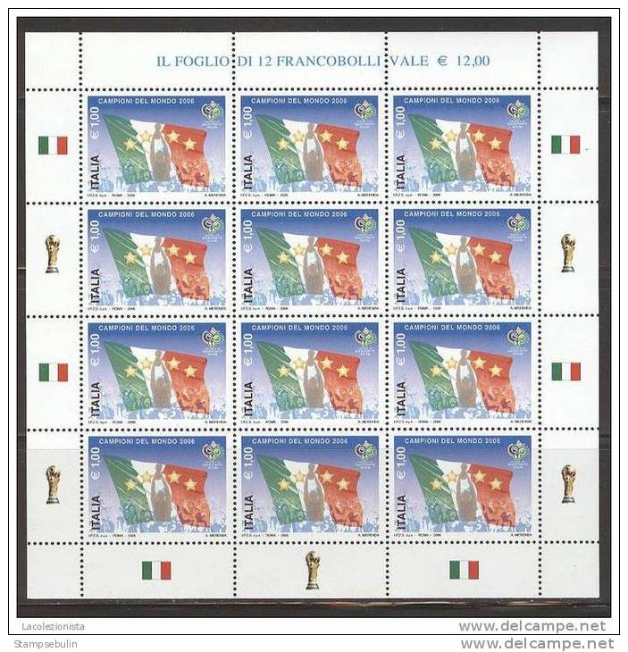 2006 MINIFOGLIO NUOVO ITALIA CAMPIONE DEL MONDO - Blocks & Sheetlets