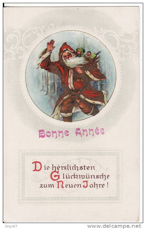 Carte Postale Fantaisie De NOËL - PERE  NOËL- SANTA CLAUS - BONNE ANNEE - Santa Claus