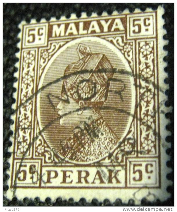 Perak 1935 Sultan Iskandar 5c - Used - Perak