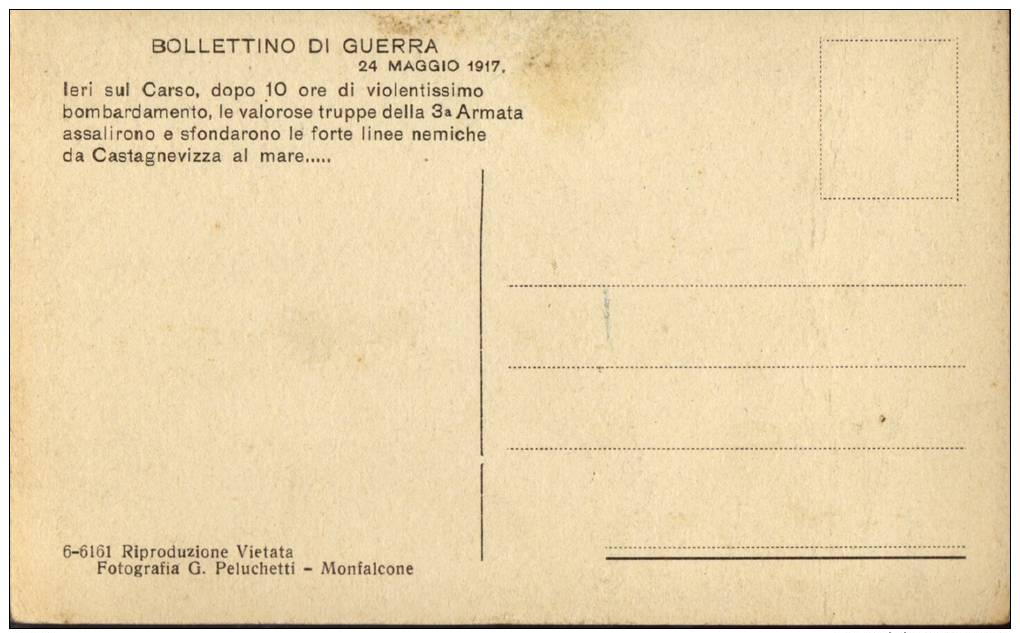 Re Di Puglia Bollettino Di Guerra 1917 PRIMA GUERRA MONDIALE  1°WW - Other & Unclassified