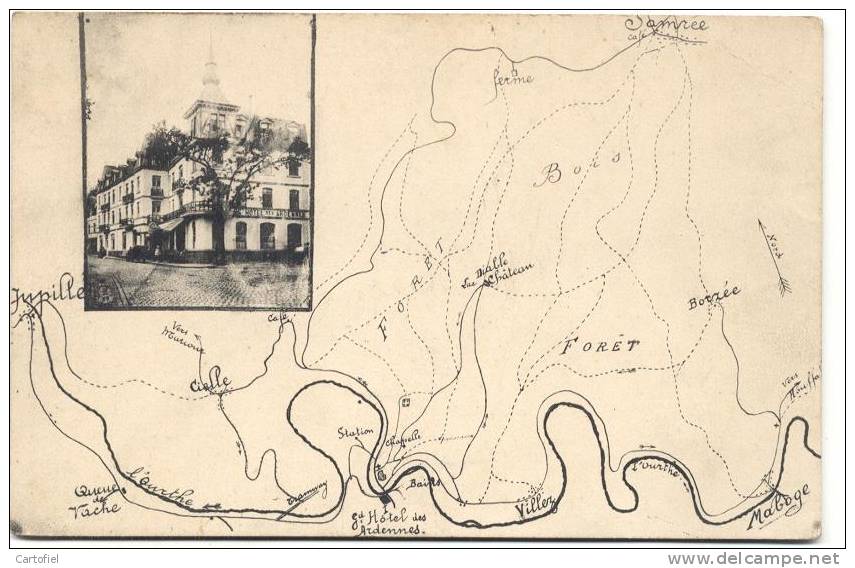 LA-ROCHE-EN-ARDENNE-MAP-CARD-CARTE VIERGE - La-Roche-en-Ardenne