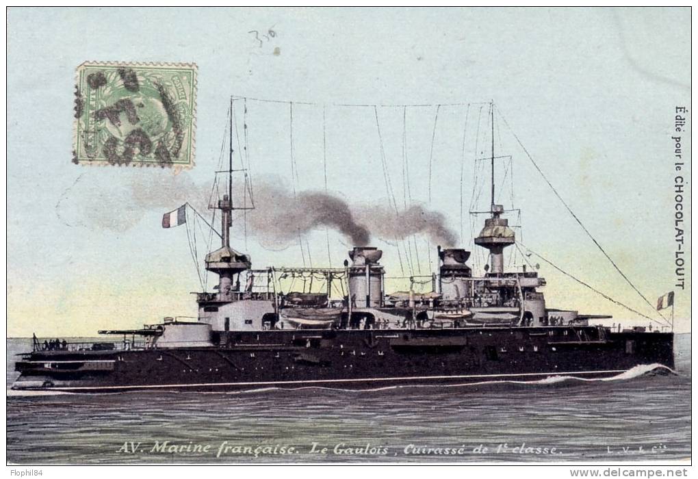 CUIRASSE D'ESCADRE LE "GAULOIS" - MARINE FRANCAISE-CUIRASSE DE 1er CLASSE. - Warships
